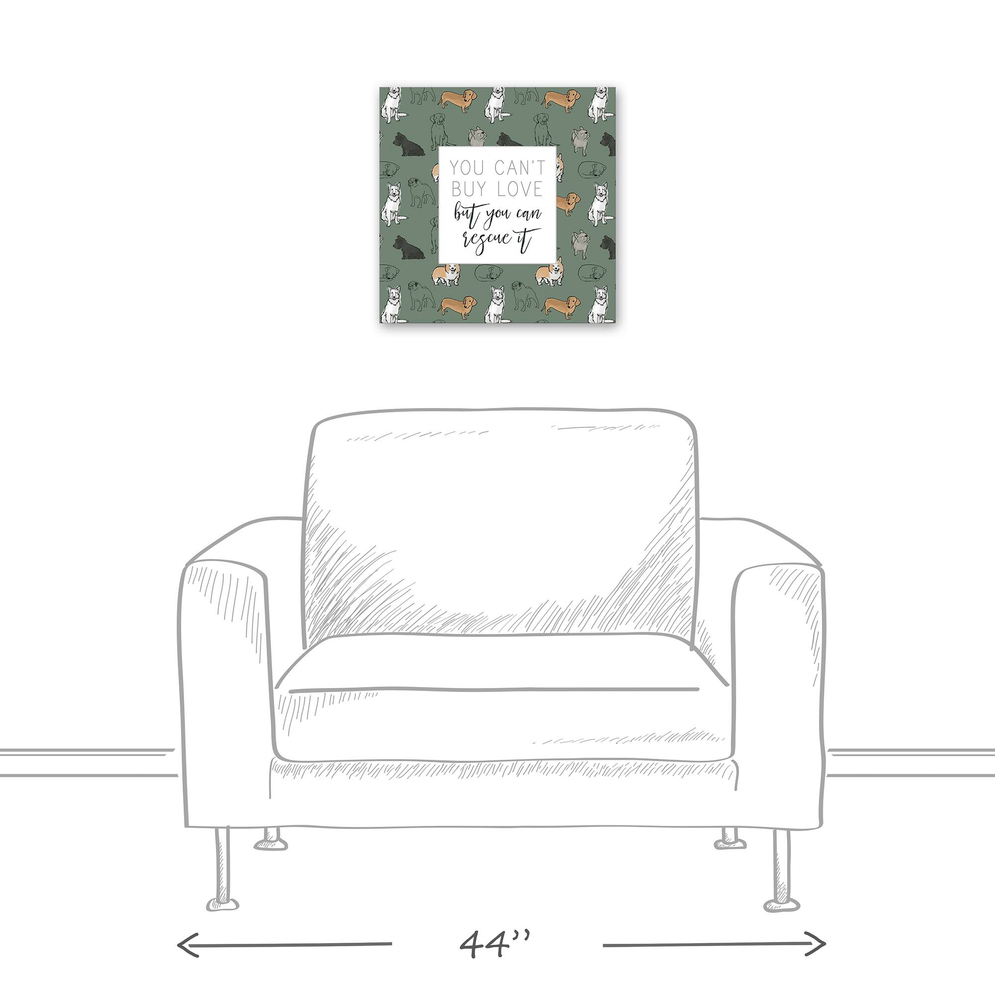Rescue Cat Canvas Wall Art